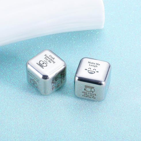 Funny Iron Gifts for 6th Anniversary - 6 Year Wedding for Couples, Food Decision Dice, Christmas Birthday Gifts