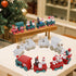 3 Pack Set Happy Trees Christmas Decorations Indoor - Wooden Train Xmas Table Decor & Christmas Knick Knacks