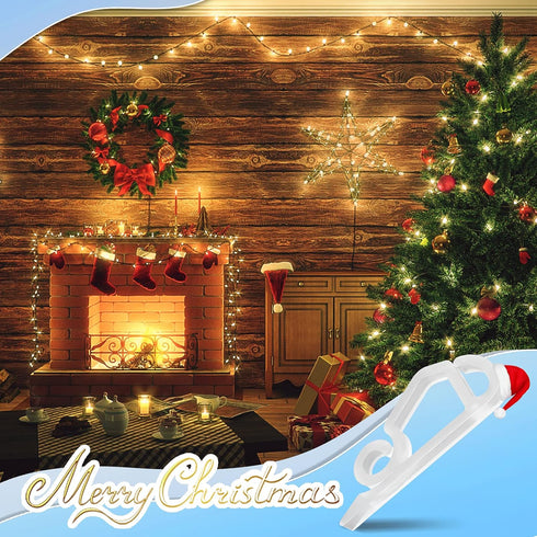 SelfTek 120 Pcs Christmas Light Clips & Hooks, Gutter Clips for Hanging Outdoor Holiday Lights