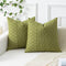 Kevin Textile Light Green and Beige Farmhouse Striped Patchwork Linen Spring Decorative