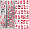 Hoteam 30 Pcs Valentine's Day Garage Door Magnets, Gnome Heart Love Refrigerator Magnetic Stickers for Decoration