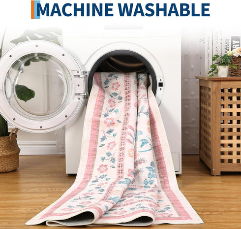 5x7 GarveeHome Area Rugs for Living Room Machine Washable Rug Non Slip Backing Soft Large Stain Resistant Low Pile
