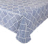 60x102, DII Indoor/Outdoor Vinyl Tabletop Collection Grid Pattern, Flannel Backed Tablecloth, Rectangle, Navy