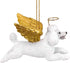ANGEL ORNAMENT WHITE POODLE