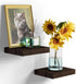 QsQueen Floating Shelves for Wall Solid Wood Square Design Wall Shelf with