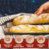 KITESSENSU Silver Nonstick Baguette Pans for Baking French Bread, Perforated 4 Loaves Tray, 15" x 13"