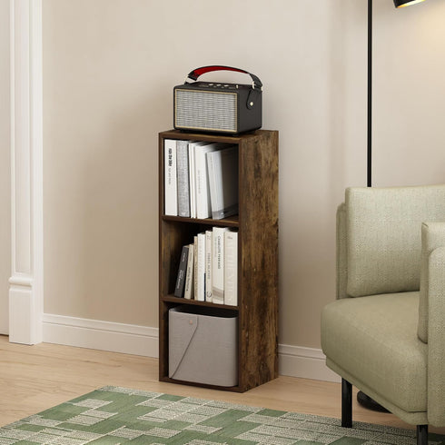 3-Tier 9 12 32, Furinno PASIR Book Shelf, Bookshelf, Bookcase with Open Shelves, x x for Living Room, Bedroom, Home