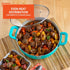 IMUSA USA Tea Caldero (Dutch Oven) with Glass Lid, 2-Quart Ceramic Interior, Teal