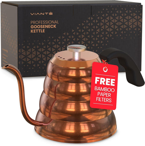 Viant Gooseneck Stovetop Pour Over Coffee Kettle with Thermometer for Drip Coffee