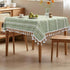 Boho Small Square Tablecloth 36''x36'', Sage Green Linen Coffee Table Cover, Spring