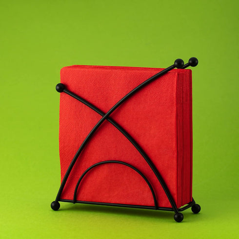 Stainless Steel Napkin Holder for Tables, Modern Matte Black Napkin Holder for Kitchen and Cocktail Tables