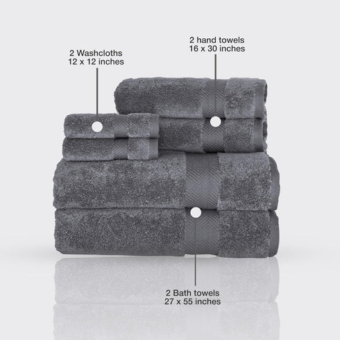 6 Set, 100% 2 2 2 Classic Turkish Towels CTT - Luxury Piece Towel Turkish Cotton, Quick Drying, Highly Absorbent