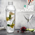 Homestia Plastic Cocktail Shaker with Measuring Jigger Set - 1000cc / 33 oz Clear Plastic Bottle Boba Tea Shaker Cup