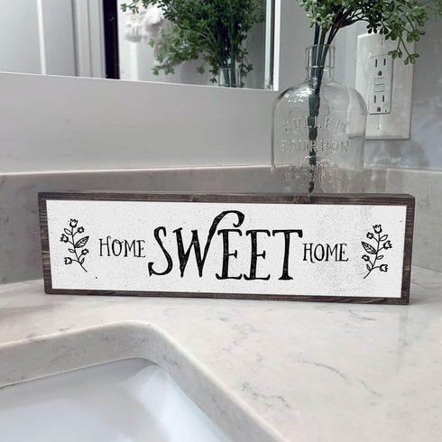 Home Wood Signs (Medium - Wood and Metal, Home Sweet Home)