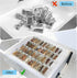 4 11'' 22'' Spice Organizer for Drawer, Pcs Clear Acrylic Drawer Seasoning Organizer, Expandable From to Spice Drawer