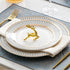 Napkin Rings Holders Set of 6, Gold Deerlet - Fall Wedding Holiday Christmas Table Decoration