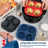 Webake 3PCS Silicone Air Fryer Muffin Pan for Baking 4 Cavity Air Fryer Cupcake Pans Non Stick Food Grade and BPA Free Muffin Tins Baking Cups