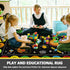 Decor,5'x6.6' Capslpad Black Outer Space Kids Play Rug ABC Alphabet Kids Play Mat for Toddlers Non Slip Solar System
