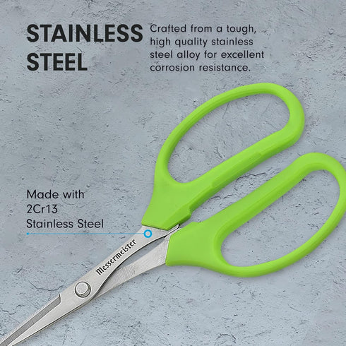 Messermeister 6-Inch Culinary Scissors, Green - All-Purpose Kitchen Scissors with 2Cr13 Stainless Steel & Nylon