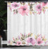 Ambesonne Farmhouse Shower Curtain, Watercolor Classic Geranium Petals, Cloth Fabric Bathroom Decor Set