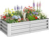 Outsunny Galvanized Raised Garden Bed, 4' x 2' x 1' Metal Planter