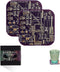 PCB-Design Purple Coasters - Immersion Gold Circuit Board Coasters for Coffee Table,