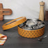 9 1 9 (2.5 22.5cm) dudki in Herbs & Spice | Stainless Steel Handcrafted Spice Box | Masala dabba See through Lid|