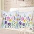 2 Pack Waterproof Spring Floral Pillow Covers 16x16 Inch Pink Tulip Flower Lavender Butterfly Throw Pillow Covers Outdoor Spring Summer Farmhouse Decorations Cushion Case Double Sided by Fukeen