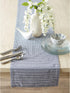 DII Farmhouse Gingham Checked Tabletop Collection, Table Runner, 14x108, French Blue