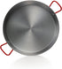 Garcima La Ideal Polished Steel Paella Pan, 30 cm, Silver/Red