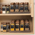 Yangbaga 12Pcs Glass Spice Jars with Labels - 4oz Empty Square Bottles with Acacia Wood Lid & Shaker Lids