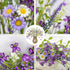 12 Pack 17 Inch Summer LLZLL Spring Decorations for Home Purple Spring Flowers Artificial Spring Floral Stems