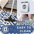 4 6 Ompaa Ultra Soft Shaggy Rugs Memory Foam Bedroom Carpet, Blue x Feet, Plush Geometric Textured Area Rugs for Living