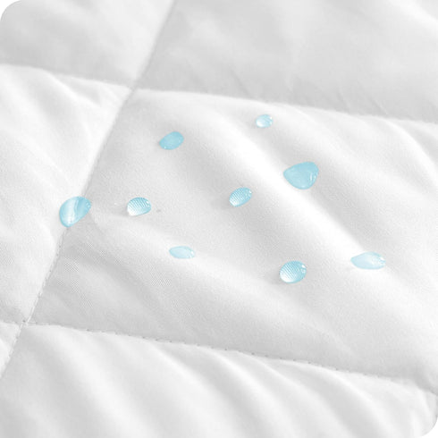 Bare Home Waterproof Quilted Mattress Pad (Twin), Cooling Mattress Topper, Protects Against Spills, Washable, Fitted