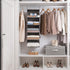 5-Shelf Closet, Closet 2 12 12" 15" 48" StorageWorks Hanging Shelves for Foldable Hanging Organizers with Side Pockets