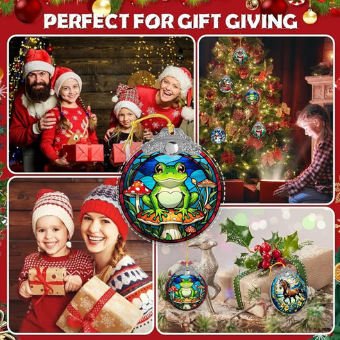 Geekism Tree,2025 Frog Ornament for Christmas Mushroom Frog Christmas Ornaments Frogs Gifts Frog Merch Decorations
