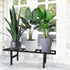 LLAXERGU 1-Tier Plant Stand Indoor Outdoor, Heavy Duty Iron Pedestal Stands Metal Plant Stand for Indoor Outdoor