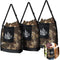 Woanger 3 Pcs Mushroom Foraging Hunting Bags Black Mesh Mushroom Harvesting Gathering Collecting