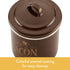 Ayesha Curry Enamel on Steel Bacon Grease Can, 4 Inch, Brown Container