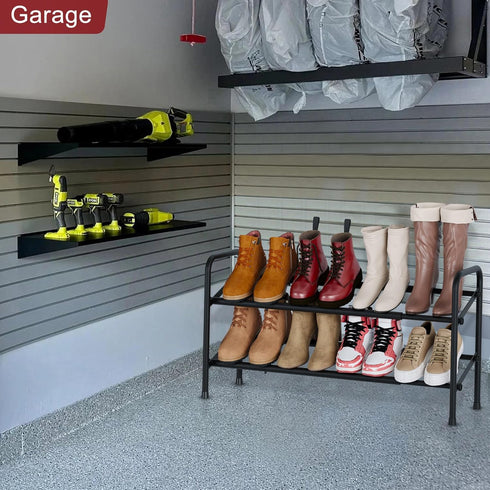 2 Closet, Closet, Housen Solutions Tier Expandable Shoe Rack for Adjustable Shoe Shelf Storage Organizer for Small