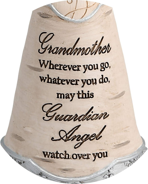 Pavilion Gift Company Elements Grandmother Guardian Angel Figurine, 6 Inch, Solid Pink
