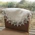 60cm*60cm Polyester Round Doily, Beige Table Cover with Lace Trim, Coffee Table Topper Table Decor Tablecloth
