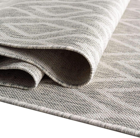 Jill Zarin Outdoor Collection Area Rug, Turks and Caicos, 2' 2" x 3' Rectangle, Gray Cream/Cream