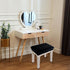 SINOSSO Soft Velvet Vanity Bench Cover, Stretch Washable Rectangle Saddle Bar Stool Slipcover - Black