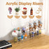 12x4.7x3 pack 2, 12x4.7x3 Inch Sezanrpt Acrylic Shelf Riser of Desktop Rectangular Acrylic Tray Pedestal Stand