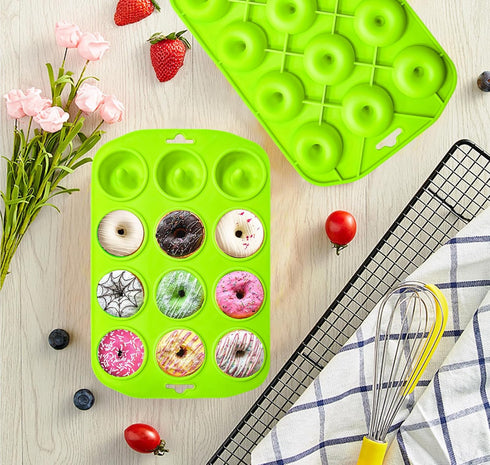 Silicone Donut Pan - Mini Baking Pan for Baking Delicious Donuts, Non-stick Bottom, Easy to Clean