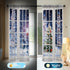 Winter Scenery Window Curtain 2 Panels, 82X84 Inch, Snowflake Christmas Tree Fabric Drapes for Bedroom Living Room