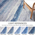 KOZYFLY 2x3 Modern Abstract Small Area Rugs, Washable Kitchen Rug Non-Slip Soft Small Bathroom Rug, Blue/Grey/Beige