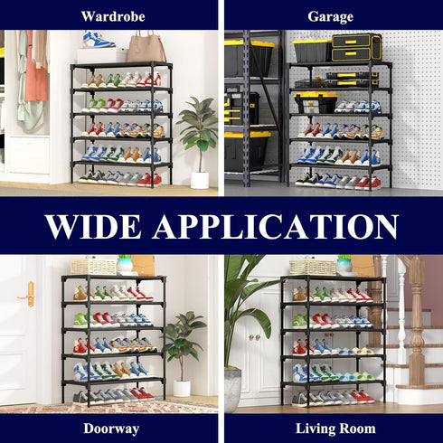 Closet, 27.5" 5 Kitsure Shoe Rack - Non-Woven Shoe Rack Shelf, Shoe Organizer for Entryway, Garage & Corridor