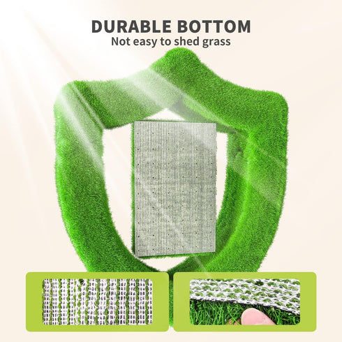 3 5 LOOBANI Realistic Artificial Grass Rug Indoor Outdoor, Dog Grass Mat with Drainage Holes and Replacement Artificial